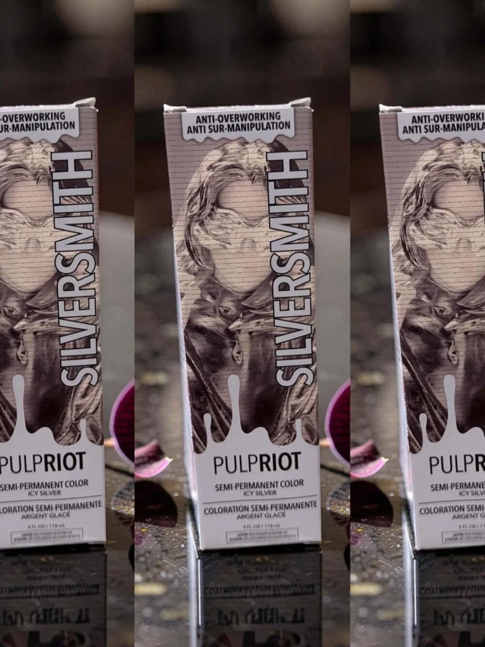 Pulp Riot Silver Smith Icy Silver Semi Permanent Color 4 oz_ 3 units